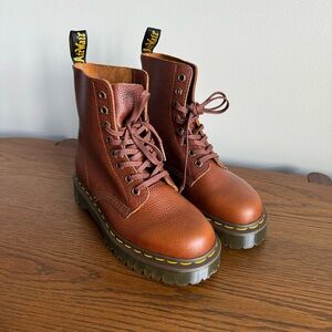 NWOB Dr Martens 1460 Pascal Bex Leather Boots, UK 4/US 6, Brown Inuck